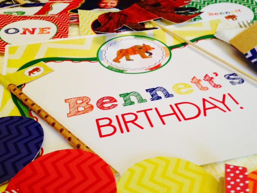 Brown Bear Birthday decor details (Abby Reese Design Review)